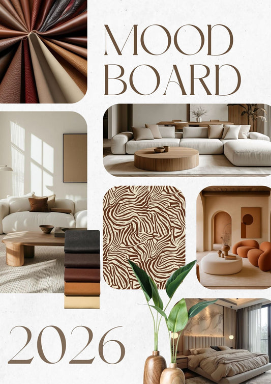 Earthy Contemporary Living Moodboard Template