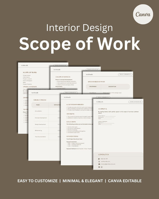 Scope of Work | Interior Design Editable Template