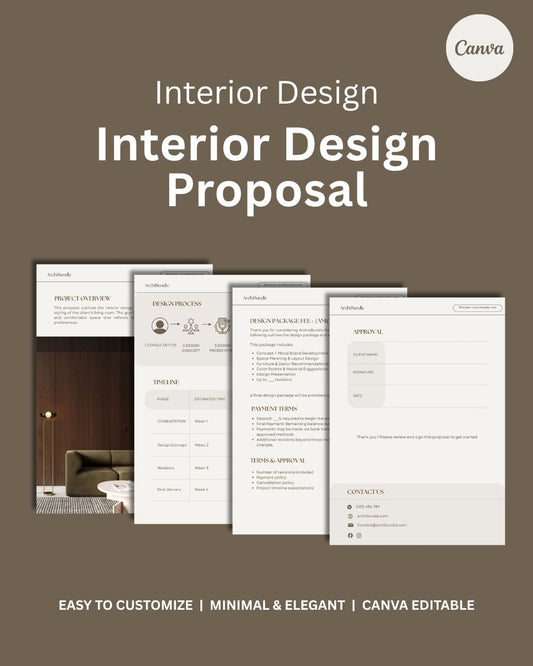 Interior Design Proposal | Editable Template